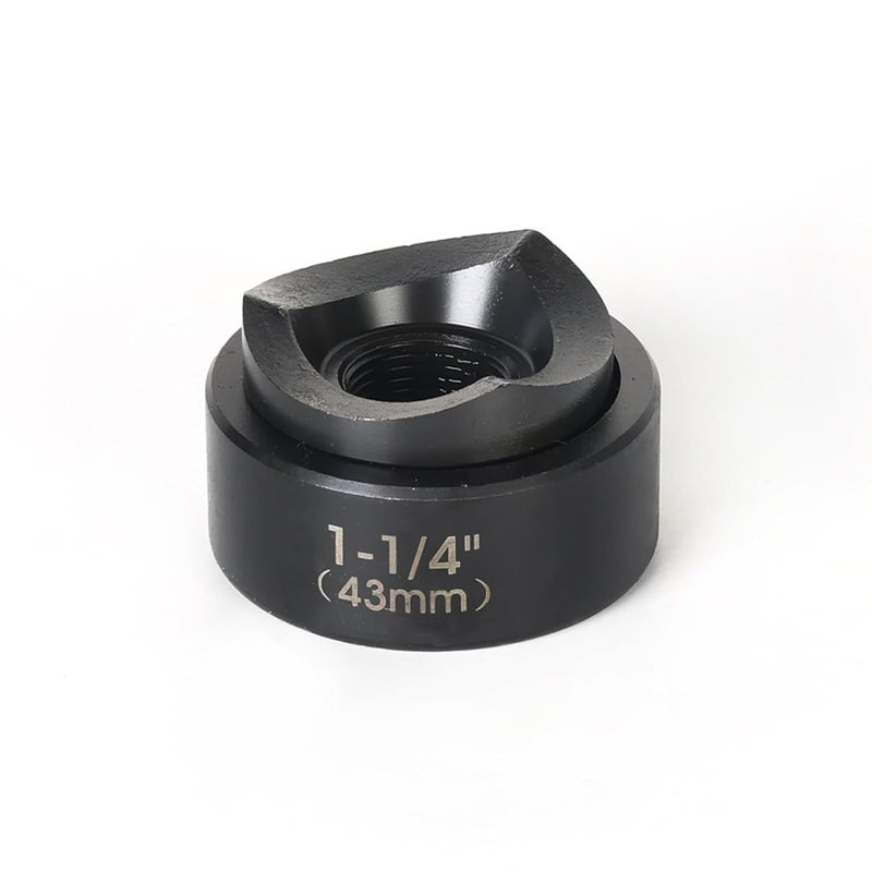 ZUVER 1-1/4" (43mm) Conduit Punch and Die Black Oxide Finish, Work with KO Tools Hydraulic Knockout Driver 3/4"-16UN Thread - Image 4